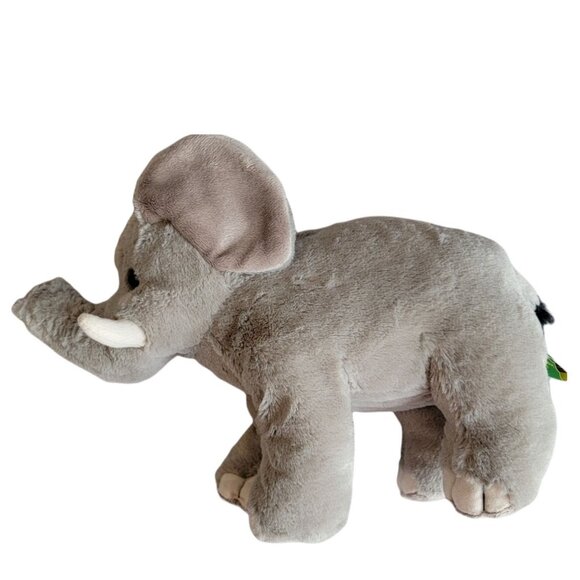 Wild Republic Elephant 13 inch Plush Gray Tusks Realistic Stuffed Animal Toy K&M - Picture 1 of 8